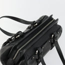 BALLY Hand Bag Leather Black Silver Auth 178121A-6