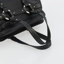 BALLY Hand Bag Leather Black Silver Auth 178121A-7