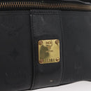 MCM Vicetos Logogram Waist bag PVC Leather Gold Black Auth 178122A-15