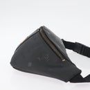 MCM Vicetos Logogram Waist bag PVC Leather Gold Black Auth 178122A-4