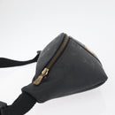 MCM Vicetos Logogram Waist bag PVC Leather Gold Black Auth 178122A-5