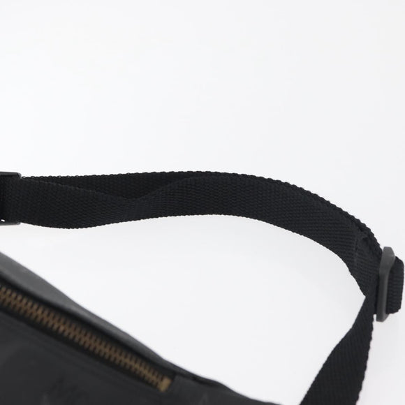 MCM Vicetos Logogram Waist bag PVC Leather Gold Black Auth 178122A