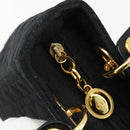 Christian Dior Canage Hand Bag Nylon Black Gold Auth 178124A-15