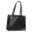 CARTIER PANTHERE Tote Bag Leather Black Gold Auth 178125-1