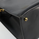 CARTIER PANTHERE Tote Bag Leather Black Gold Auth 178125-11
