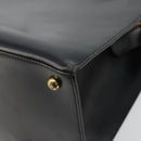 CARTIER PANTHERE Tote Bag Leather Black Gold Auth 178125-12