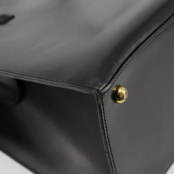 CARTIER PANTHERE Tote Bag Leather Black Gold Auth 178125