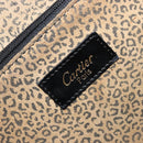 CARTIER PANTHERE Tote Bag Leather Black Gold Auth 178125-18