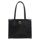 CARTIER PANTHERE Tote Bag Leather Black Gold Auth 178125-2