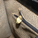 CARTIER PANTHERE Tote Bag Leather Black Gold Auth 178125-22