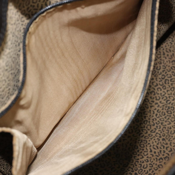 CARTIER PANTHERE Tote Bag Leather Black Gold Auth 178125