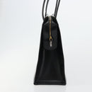 CARTIER PANTHERE Tote Bag Leather Black Gold Auth 178125-5