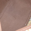 Burberrys Nova Check Boston Bag PVC Leather Beige Gold Auth 178126-16