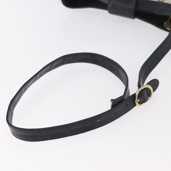 GUCCI GG Supreme Sherry Line Shoulder Bag PVC Navy Gold Auth 178128