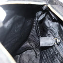 PRADA Ketting Tote Tas Nylon Zwart Goud Auth 178129-21