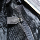 PRADA Ketting Tote Tas Nylon Zwart Goud Auth 178129-22