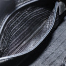 PRADA Ketting Tote Tas Nylon Zwart Goud Auth 178129-23
