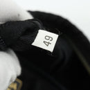PRADA Ketting Tote Tas Nylon Zwart Goud Auth 178129-12
