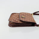 Christian Dior Trotter Canvas Shoulder Bag Red Gold Auth 178133-3