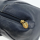 CARTIER Must Line Hand Bag Leather Navy Gold Auth 178134-14