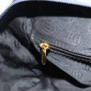 CARTIER Must Line Hand Bag Leather Navy Gold Auth 178134-19