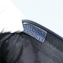 CARTIER Must Line Hand Bag Leather Navy Gold Auth 178134-21