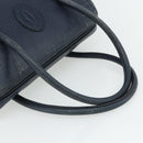 CARTIER Must Line Hand Bag Leather Navy Gold Auth 178134-7