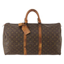 LOUIS VUITTON Monogram Keepall 50 Boston Bag M41426 LV Auth 178137-2