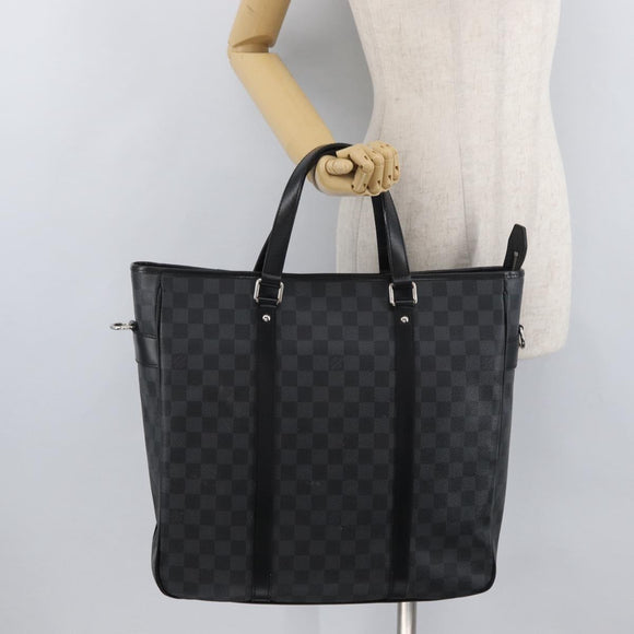 LOUIS VUITTON Damier Graphite Tadao Shoulder Bag 2way N51192 LV Auth 178145