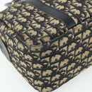 Christian Dior Trotter Canvas Hand Bag Navy Gold Auth 178151-14