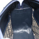Christian Dior Trotter Canvas Hand Bag Navy Gold Auth 178151-17