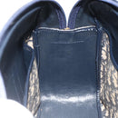 Christian Dior Trotter Canvas Hand Bag Navy Gold Auth 178151-18