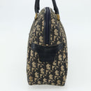Christian Dior Trotter Canvas Hand Bag Navy Gold Auth 178151-4