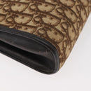 Christian Dior Trotter Canvas Shoulder Bag Brown Gold Auth 178153-15
