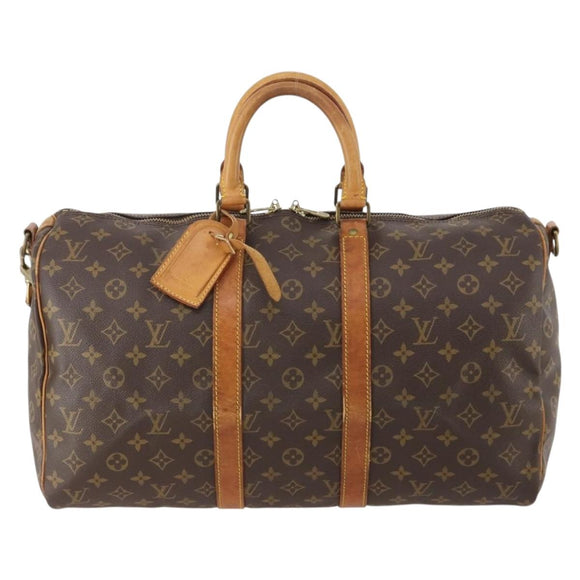 LOUIS VUITTON Monogram Keepall Bandouliere 45 Boston Bag M41418 LV Auth 178154