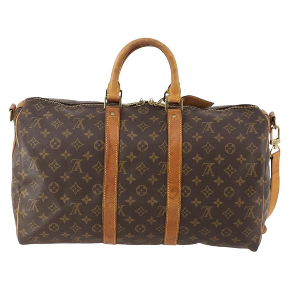 LOUIS VUITTON Monogram Keepall Bandouliere 45 Boston Bag M41418 LV Auth 178154