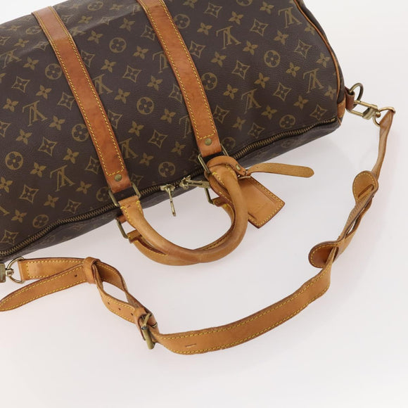 LOUIS VUITTON Monogram Keepall Bandouliere 45 Boston Bag M41418 LV Auth 178154