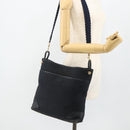 BOTTEGA VENETA Shoulder Bag straw Navy Gold Auth 178160-21