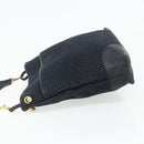 BOTTEGA VENETA Shoulder Bag straw Navy Gold Auth 178160-3