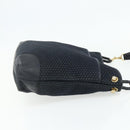BOTTEGA VENETA Shoulder Bag straw Navy Gold Auth 178160-4
