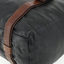 PRADA Tote Bag Leather Black Silver Auth 178161-14