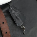 PRADA Tote Bag Leather Black Silver Auth 178161-10