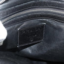 PRADA Tote Bag Leather Black Silver Auth 178161-19