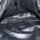 PRADA Tote Bag Leather Black Silver Auth 178161-11