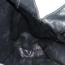 PRADA Tote Bag Leather Black Silver Auth 178161-21