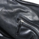 PRADA Tote Bag Leather Black Silver Auth 178161-22