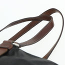 PRADA Tote Bag Leather Black Silver Auth 178161-8