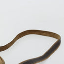 LOEWE Anagram Shoulder Bag Suede Gold Beige Auth 178167-8