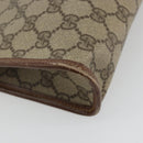 GUCCI GG Supreme Clutch Bag PVC Beige Gold 014 115 6063 Auth 178169-11