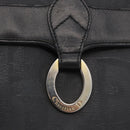 Christian Dior Trotter Canvas Shoulder Bag PVC Black Gold Auth 178171-17